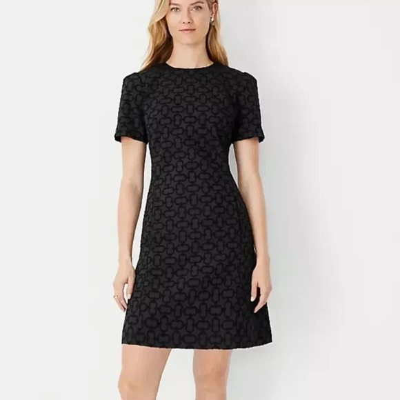 NWT ANN TAYLOR LINK JACQUARD DRESS SIZE 6 - Picture 2 of 3